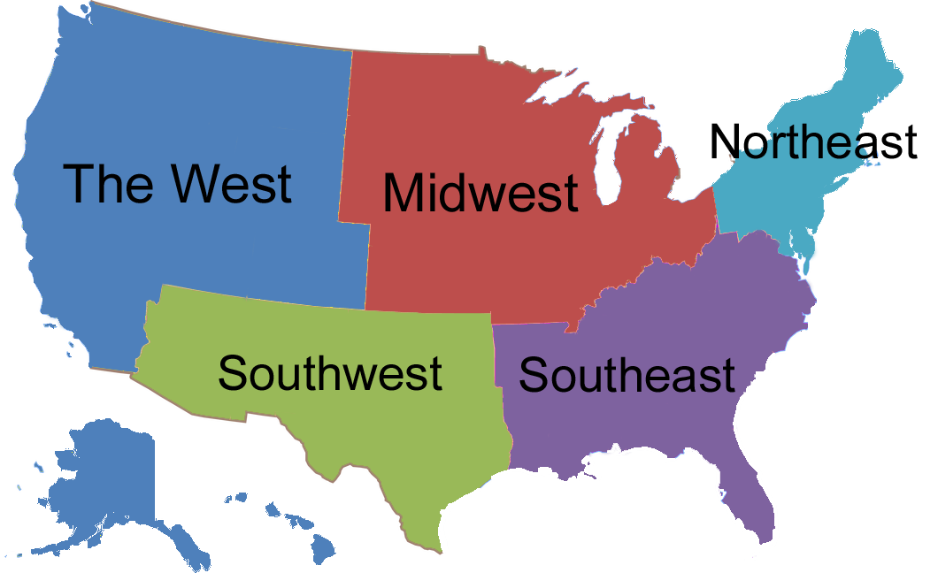 Bread Heroes USA Regions Map